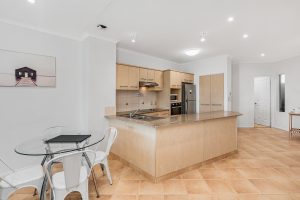 North Cove Apartments kitchen and dining area in 2 bedroom apartment